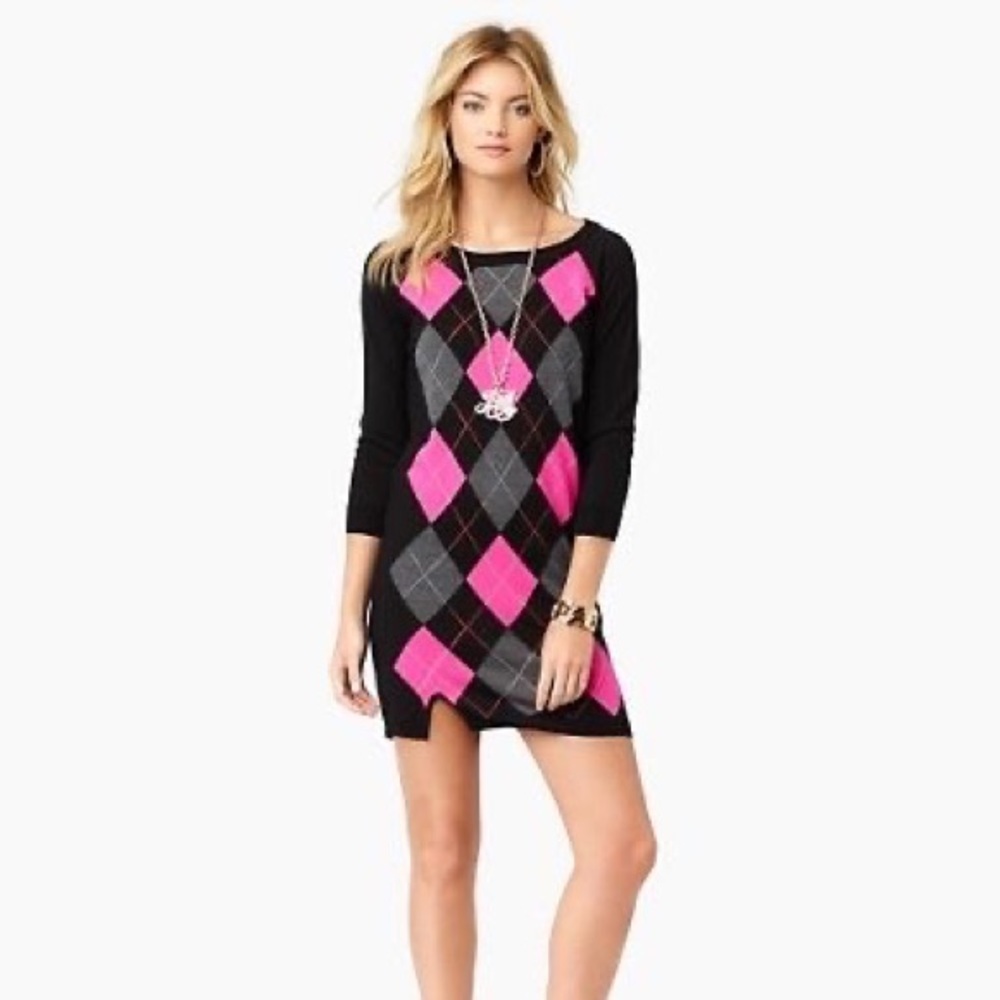 Juicy Couture Argyle Sweater Dress